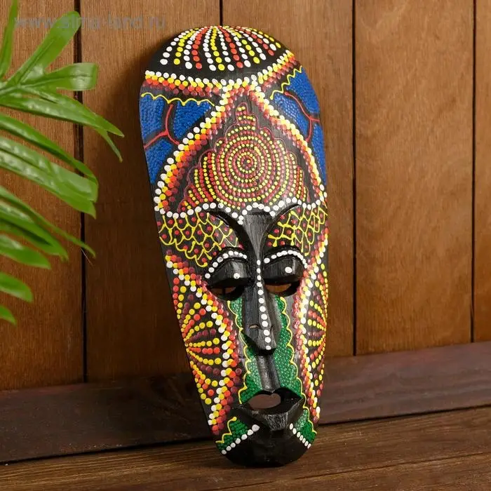 Маска дерево "Бурунг" 32,5х15,5х4 см МИКС