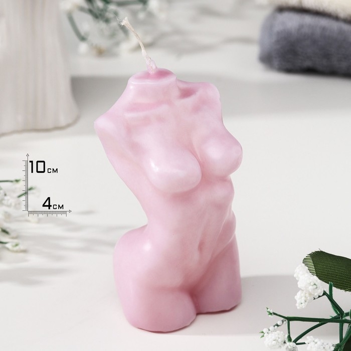 Свеча фигурная ароматическая  Свеча фигурная ароматическая "Женский силуэт", 9,5х4,5 см, пион