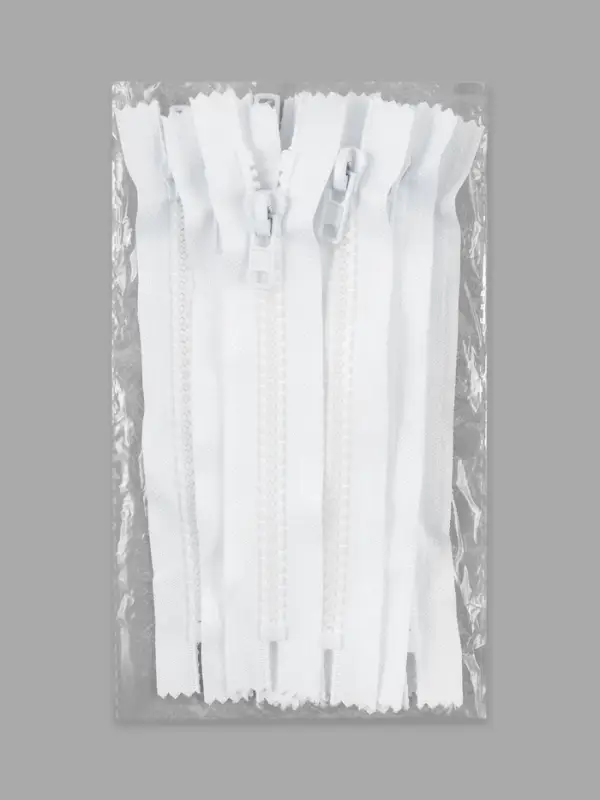 Молния &laquo;Трактор&raquo;, №8, неразъёмная, замок автомат, 18 см, белая