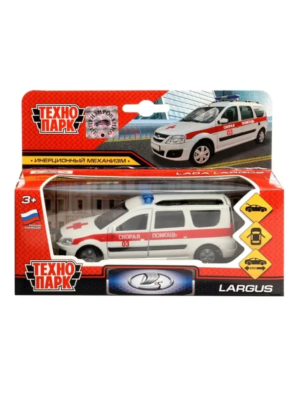Машина металл. "LADA Largus" Скорая, 12 см, инерц, в кор