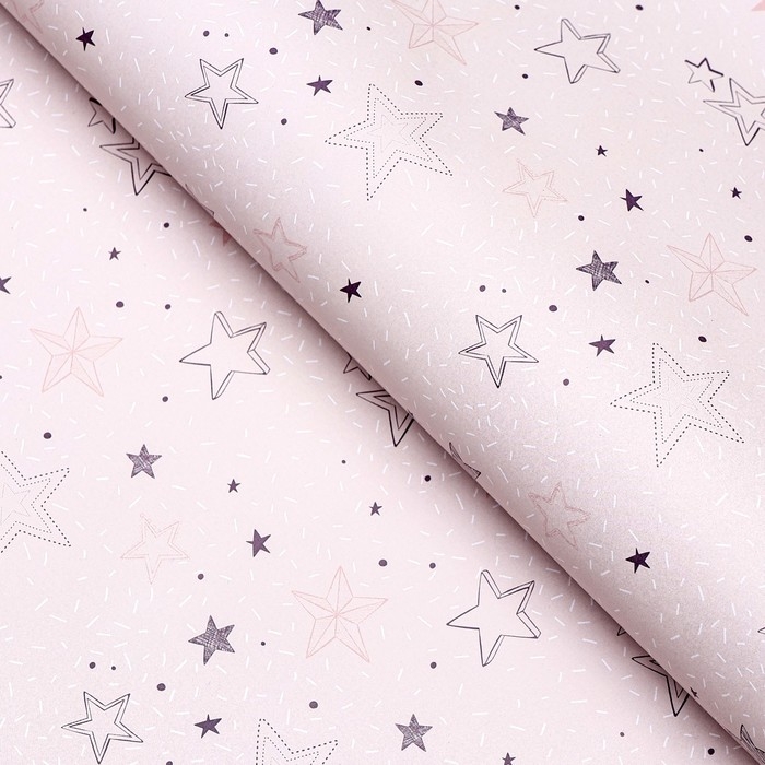 Бумага упаковочная, глянцевая   Бумага упаковочная, глянцевая  "Звездный день", 70 х 100 см, 1 лист