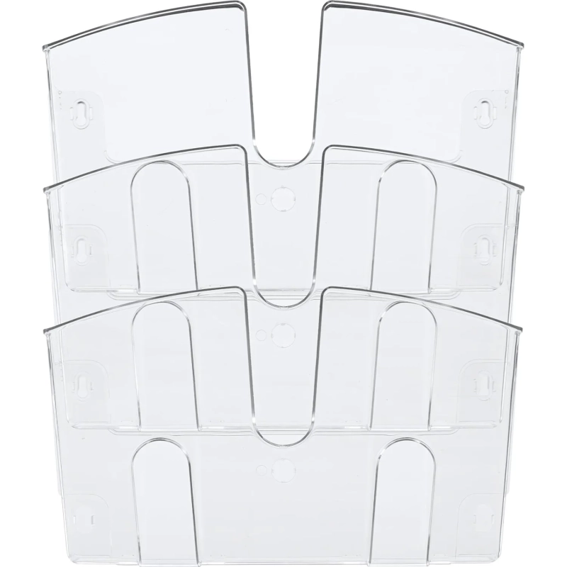 Лоток настенный Attache 3 отделения А4 горизонтальные прозрачный