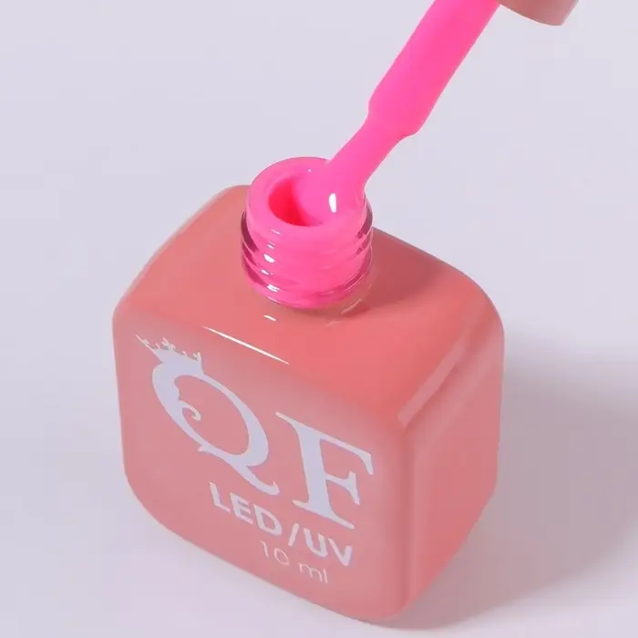 Гель лак для ногтей, однотонный, трехфазный, 10 мл, LED/UV, розовый (185)