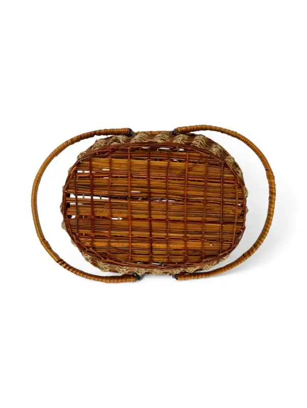 Корзина плетёная для хранения &laquo;Пикник&raquo;, 26&times;35&times;37, ротанг, с ручкой, коричневая