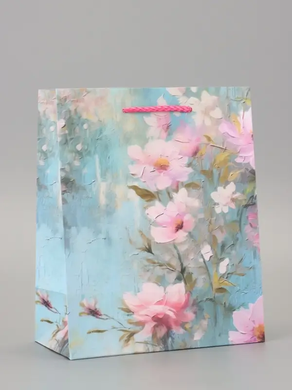 Пакет подарочный ламинированный «Цветочная эстетика» 18×22.3×10 см Пакет подарочный ламинированный «Цветочная эстетика» 18×22.3×10 см