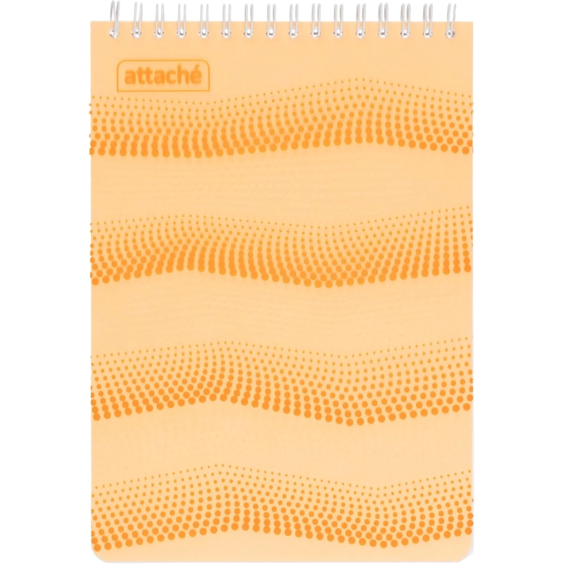 Блокнот WAVES оранжевый А5 спираль 50л. пласт.