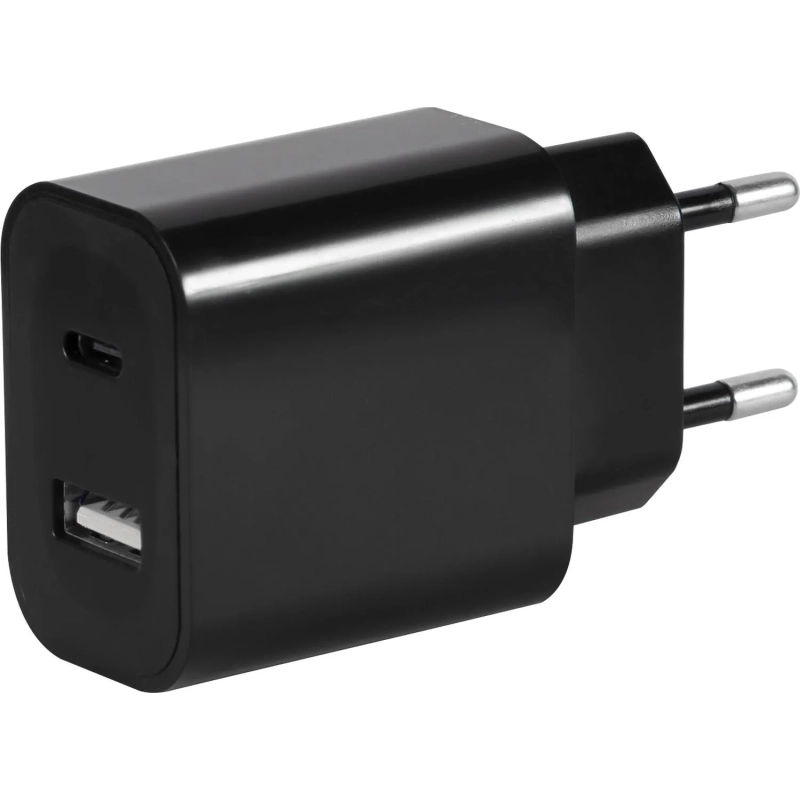 Зарядное устройство сетевое Red Line, USB+Type-C, 3A,PD 20W,чер,УТ000029980