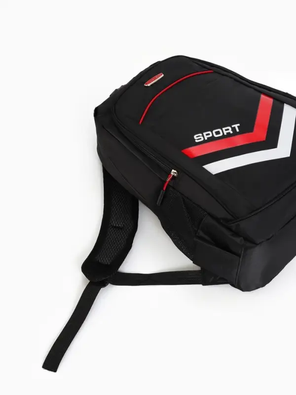 Рюкзак на молнии, 4 кармана, дышащая спинка, 30.5&times;14.5&times;47.5 см, чёрный