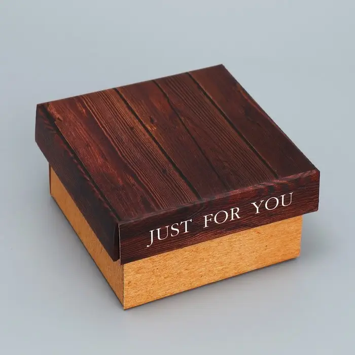 Коробка подарочная складная, упаковка, «Just for you», 12 х 12 х 6.5 см Коробка подарочная складная, упаковка, «Just for you», 12 х 12 х 6.5 см