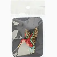 Брошь "Калибри", цветная в чернёном золоте Брошь "Калибри", цветная в чернёном золоте