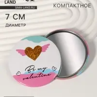 Зеркало карманное «Сердечки», d=7 см, МИКС