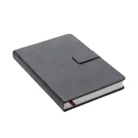 Ежедневник недатированный формат А5, с хлястиком, 128л, линия, пвх, Серый Ежедневник недатированный формат А5, с хлястиком, 128л, линия, пвх, Серый