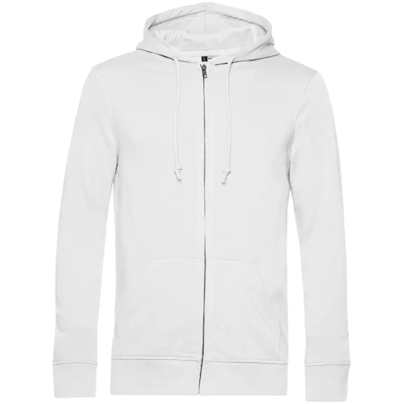 Толстовка на молнии с капюшоном унисекс BNC Inspire (Organic), белая, размер M Толстовка на молнии с капюшоном унисекс BNC Inspire (Organic), белая, размер M