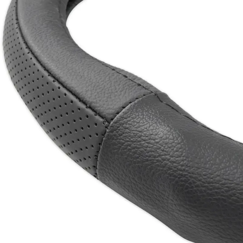 Оплетка на руль (нат. кожа) AVS GL-200L-B (размер L, черный) - Серия "Classic"