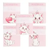 Тетрадь в клетку 18 листов, 5 видов МИКС, обложка мелованный картон, &laquo;Коты аристократы&raquo;