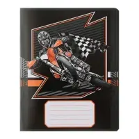 Комплект тетрадей из 10 штук, 18 листов в клетку Calligrata "Racing", обложка мелованная бумага, ВД-лак, блок офсет, 5 видов по 2 штуки