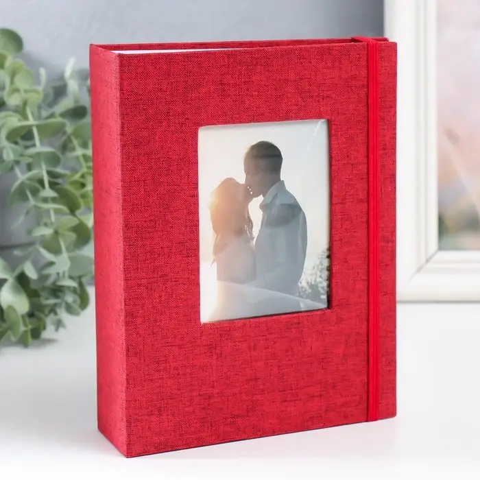 Фотоальбом на 100 фото 13х18 см Фотоальбом на 100 фото 13х18 см "Красный" текстиль 19,5х15х5,5 см