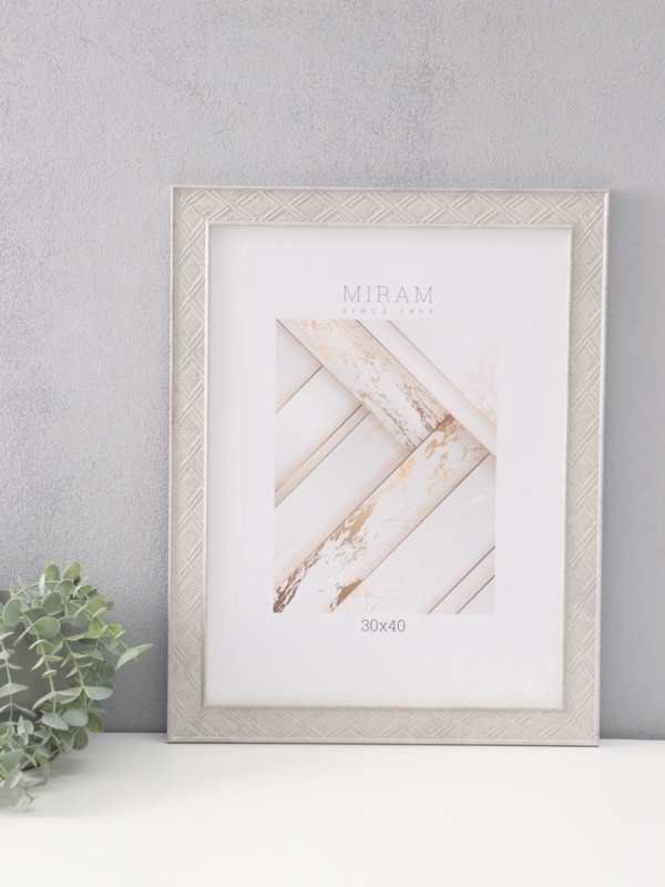 Фоторамка пластик Фоторамка пластик "МИРАМ" 30х40 см, серый