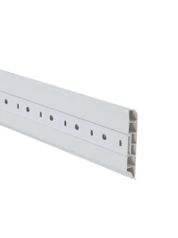 Плинтус напольный округлый &laquo;Идеал. Дюра&raquo;, 2200&times;80 мм, цвет 001 белый