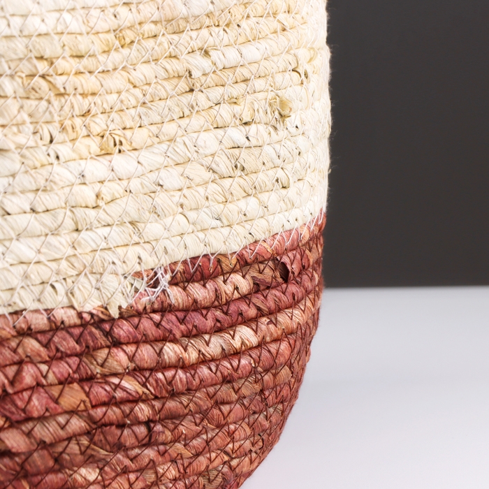 Корзина для хранения Корзина для хранения "Аргентина", с ручками, 30 х 25 х 24,5 см, натуральный, бордовый