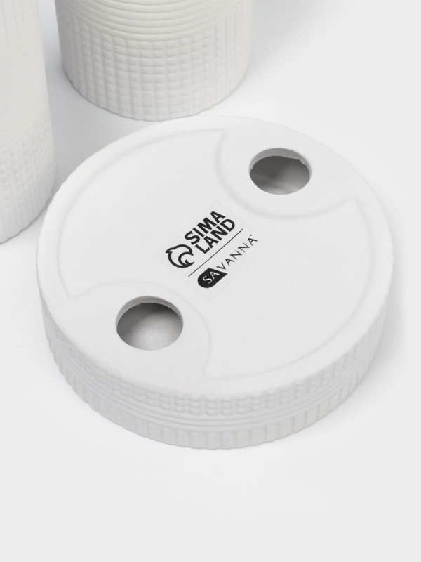 Набор для ванной Набор для ванной "Полосы" 4 предмета (дозатор для мыла, 2 стакана, мыльница)