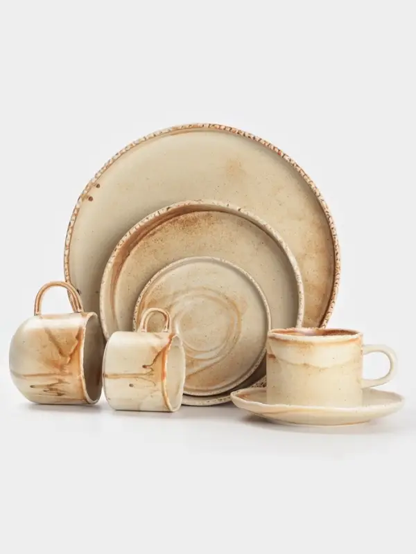 Тарелка глубокая Magistro Organic brown, 750 мл, 21.7&times;21.5&times;5.2 см, фарфор, бежевая