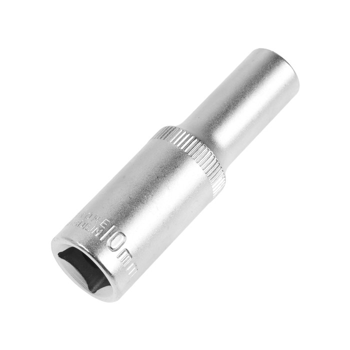 Головка торцевая шестигранная удлиненная ТУНДРА, под квадрат 1/2 Головка торцевая шестигранная удлиненная ТУНДРА, под квадрат 1/2", 10 мм, CrV