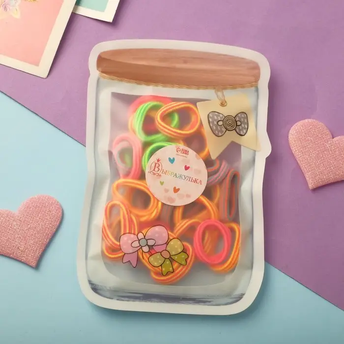 Резинка для волос «Выбражулька» (набор 30+-1 шт) полосочки,  d-2 см