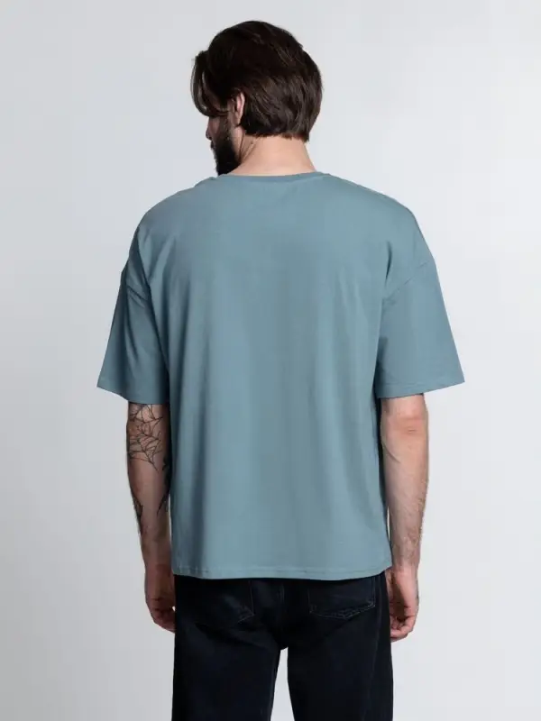 Футболка унисекс оверсайз Crosstown, серо-зеленая, размер S