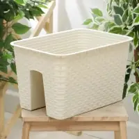 Ящик балконный &laquo;Ротанг&raquo;, 12 л, 39&times;27&times;23 см, пластиковый, на перила, бежевый