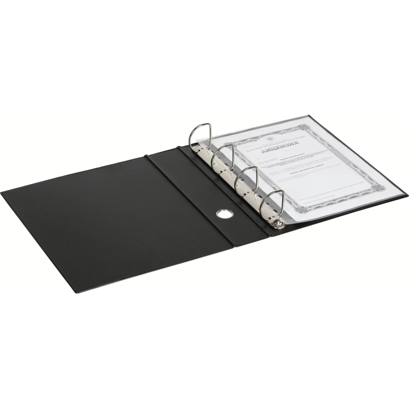 Папка на 4-х кольцах 60мм  черная