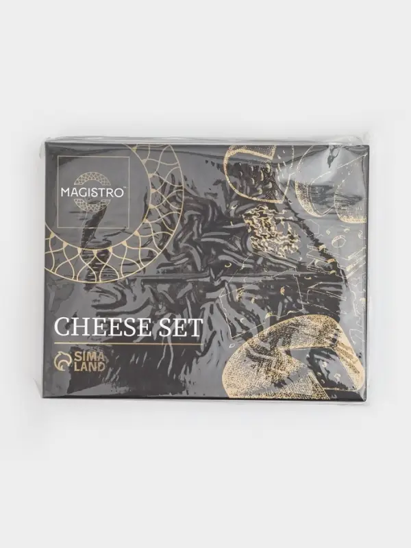 Ножи для сыра Magistro Celt, 4 предмета: нож 3 шт., вилка для сыра 1 шт., керамическая ручка, белые