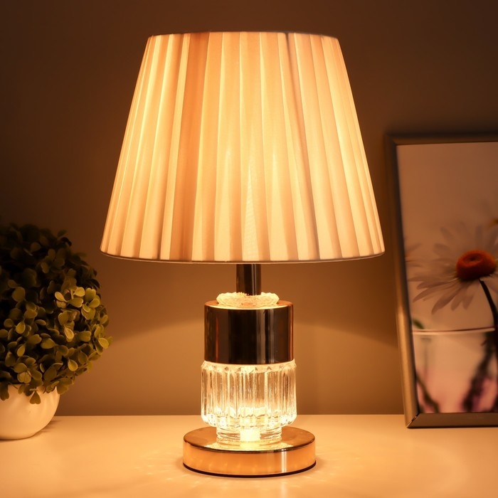 Настольная лампа с подсветкой Настольная лампа с подсветкой "Дейли" Е27 40Вт золото 24х24х38 см