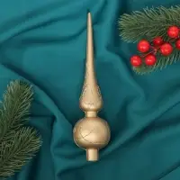Верхушка на ёлку &laquo;Золотой переплёт&raquo; 4&times;18 см, золотистый