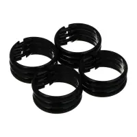 Кольца для шторы в ванную тм VETTA, 12шт, d 4,5 см, пластик, цвет черный