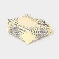 Сумка плетёная, 30&times;15&times;35 см, пластик, бежевая с чёрным