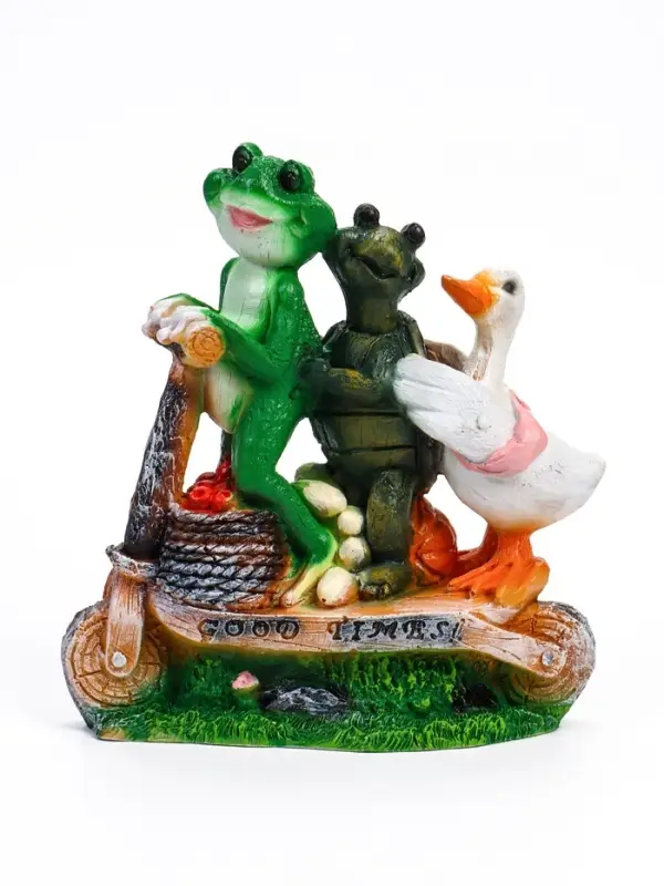 Садовая фигура из полистоуна &laquo;Зверюшки на самокате&raquo;, 30&times;10.5&times;28 см