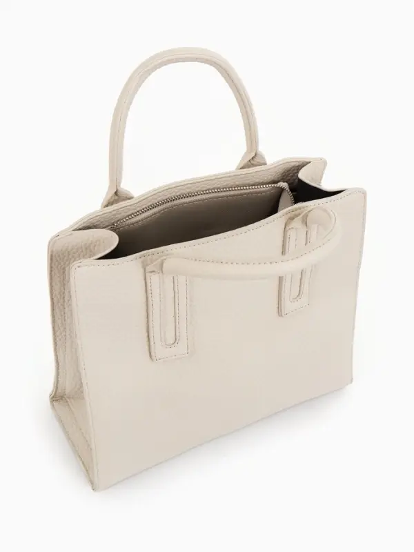 Сумка женская тоут TEXTURA на молнии, 29&times;10&times;25 см, однотонная, молочная