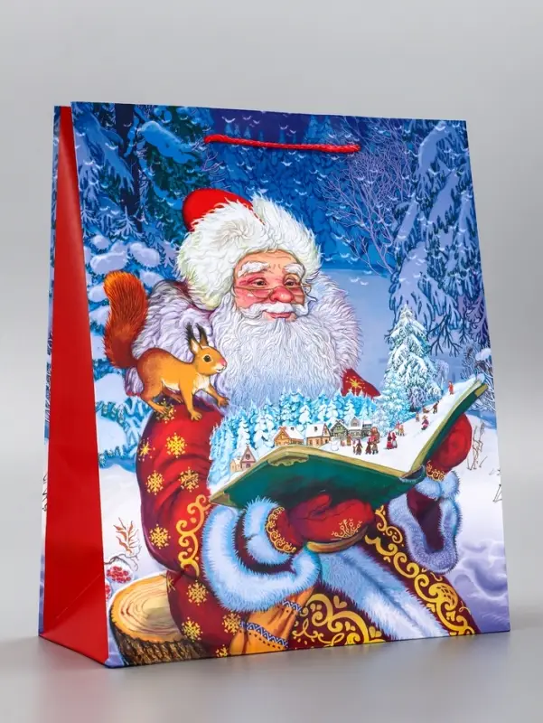 Пакет подарочный новогодний ламинированный, «Дед Мороз» , 26×12×32 см Пакет подарочный новогодний ламинированный, «Дед Мороз» , 26×12×32 см