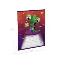 Тетрадь 18 листов в линейку, ErichKrause Cosmic Monsters, обложка мелованный картон, МИКС