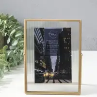 Фоторамка металл 10х15 см "Тонкая полоска" 0,8х15,5х20,5 см