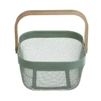 Корзинка тм VETTA Ботаника, 23х16,5х12,5см, металл, деревянная ручка, 2 цвета
