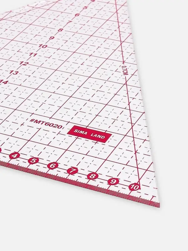 Линейка для квилтинга и пэчворка &laquo;Треугольник&raquo; 60&deg;, 20&times;23&times;0.3 см