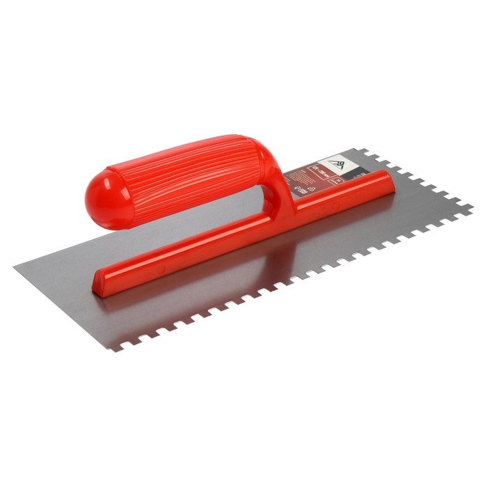 Гладилка ЛОМ, стальная, пластиковая рукоятка, зуб 6 х 6 мм, 125 х 280 мм Гладилка ЛОМ, стальная, пластиковая рукоятка, зуб 6 х 6 мм, 125 х 280 мм