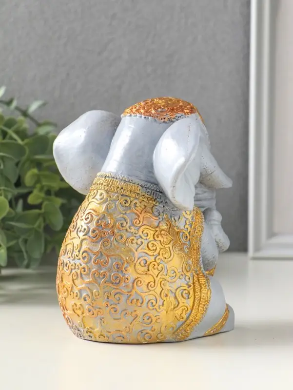 Фигурка гипс &laquo;Слон Индийский&raquo;, 15&times;12&times;11 см, серый с росписью