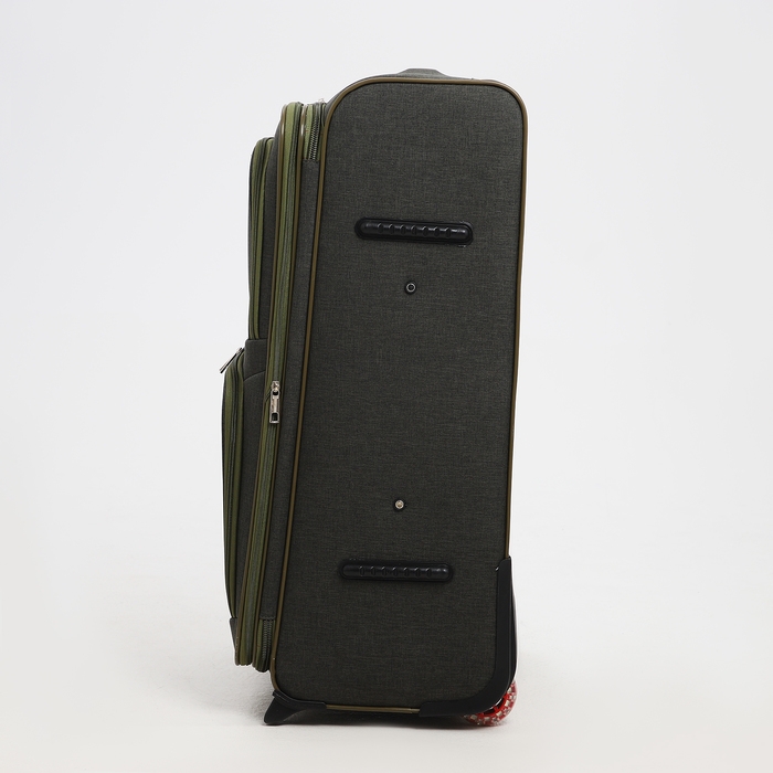 Чемодан большой 95 л (L), отдел на молнии, с расширением, кодовый замок, 3 колеса, 2 наружных кармана, цвет хаки Чемодан большой 95 л (L), отдел на молнии, с расширением, кодовый замок, 3 колеса, 2 наружных кармана, цвет хаки