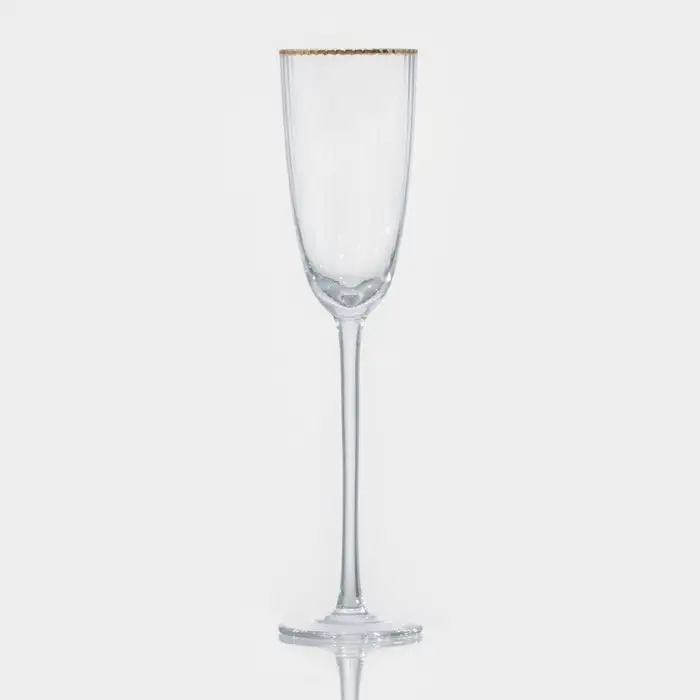 Бокал для шампанского «Орион», 220 мл, 6.5×26 см, стекло, прозрачный Бокал для шампанского «Орион», 220 мл, 6.5×26 см, стекло, прозрачный