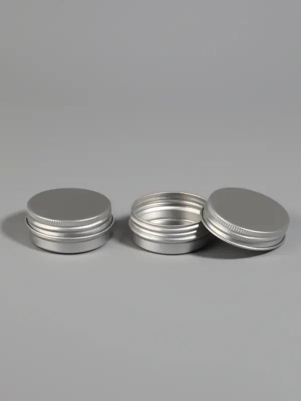 Баночка для хранения, 15 мл, d=4.1&times;2 см, серебристая