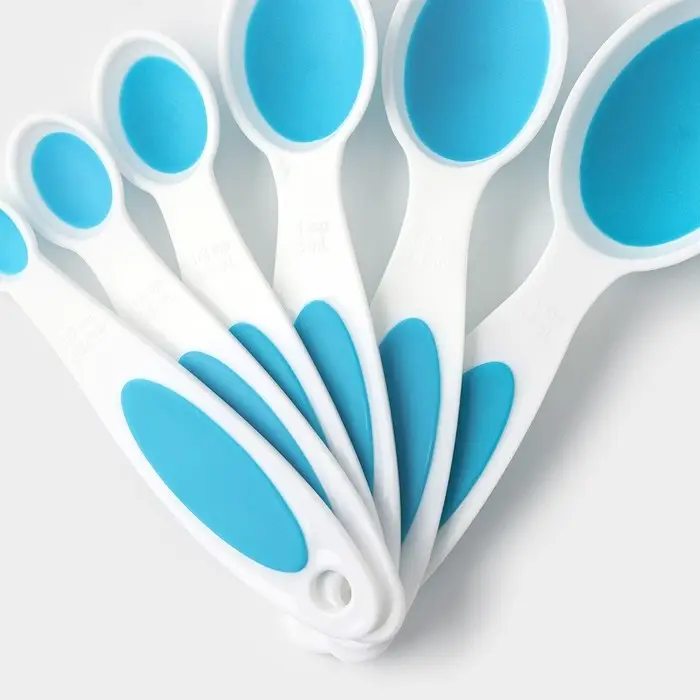 Набор мерных ложек Доляна &laquo;Тепло&raquo;, 6 шт.: 0.62/1.25/2.5/5/7.4/15 мл, красный, белый