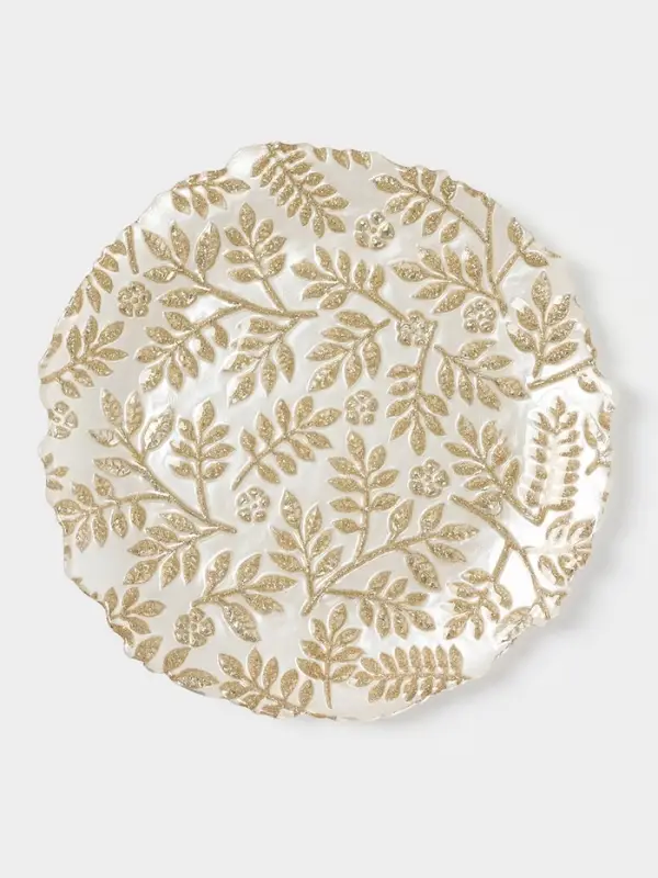 Тарелка "КРАСКИ ОСЕНИ" 21 см, золотой цвет
